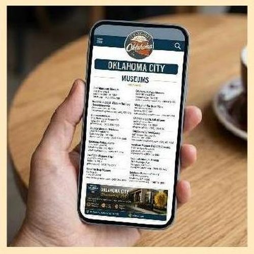 The Sampling Oklahoma online directory shown on a mobile phone